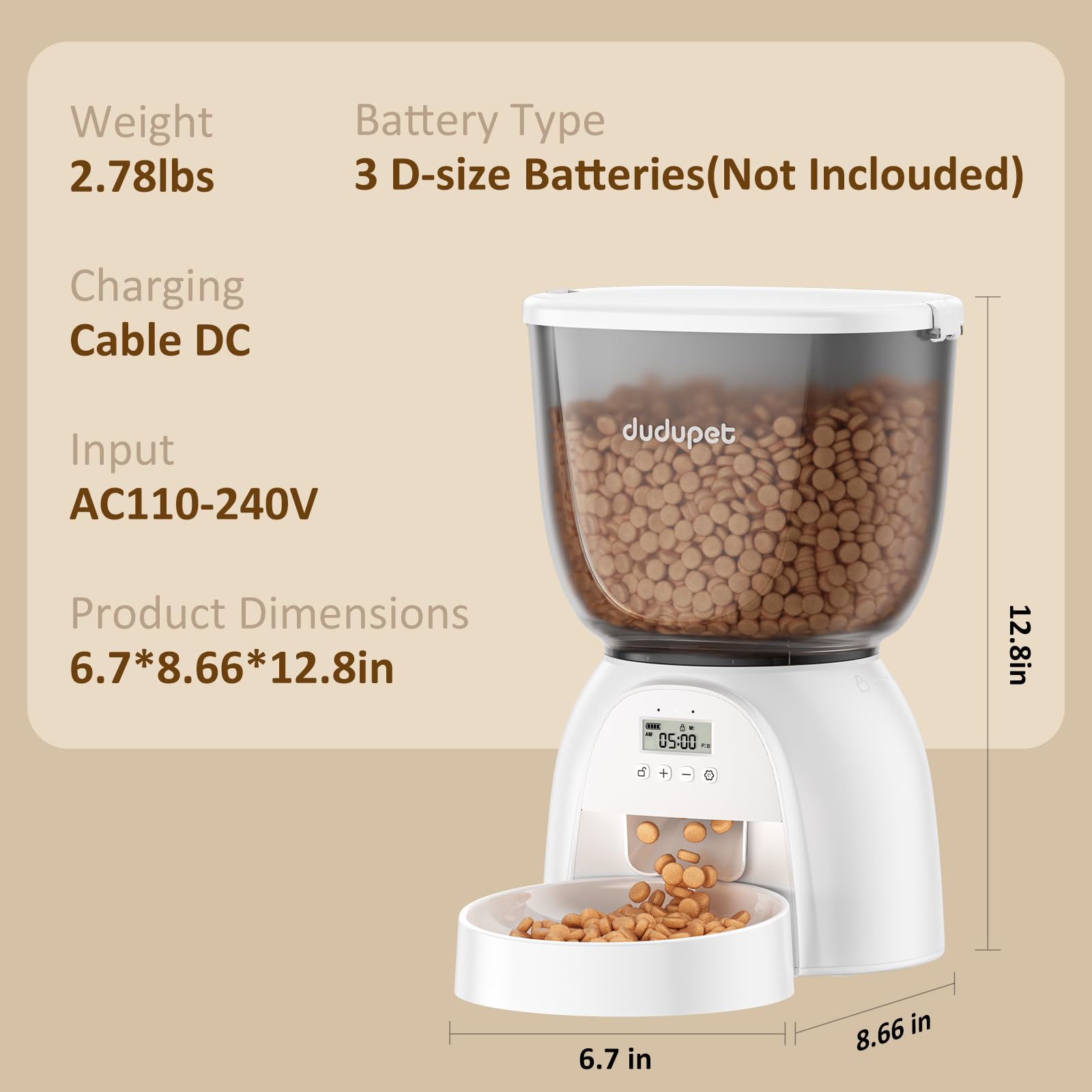 DUDUPET pet feeding travel-use demonstrates reliable meals during trips and weekends.