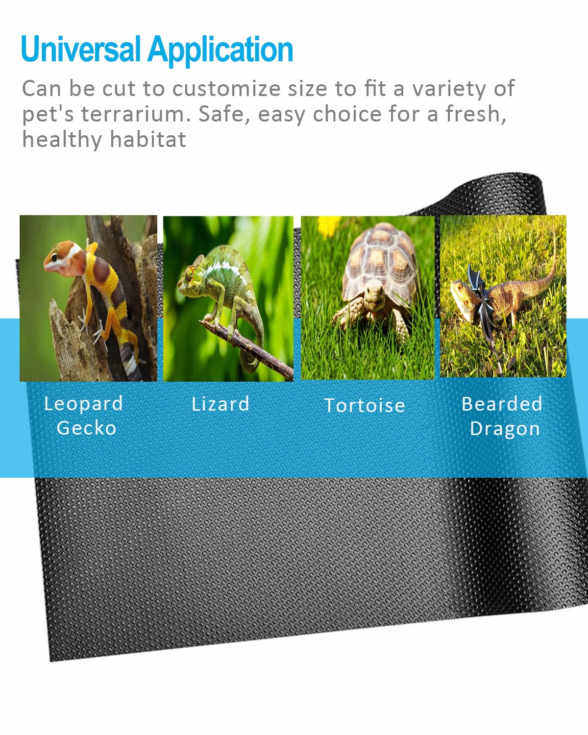 Duedusto Textured Surface Tank Mat reduces slipping and supports safe movement.