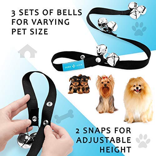 Duke & Dixie dog doorbells two bells demonstrate dual signals for multi-pet homes.