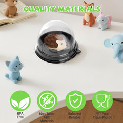 Dukrouk desk pet container front view with secure fit.