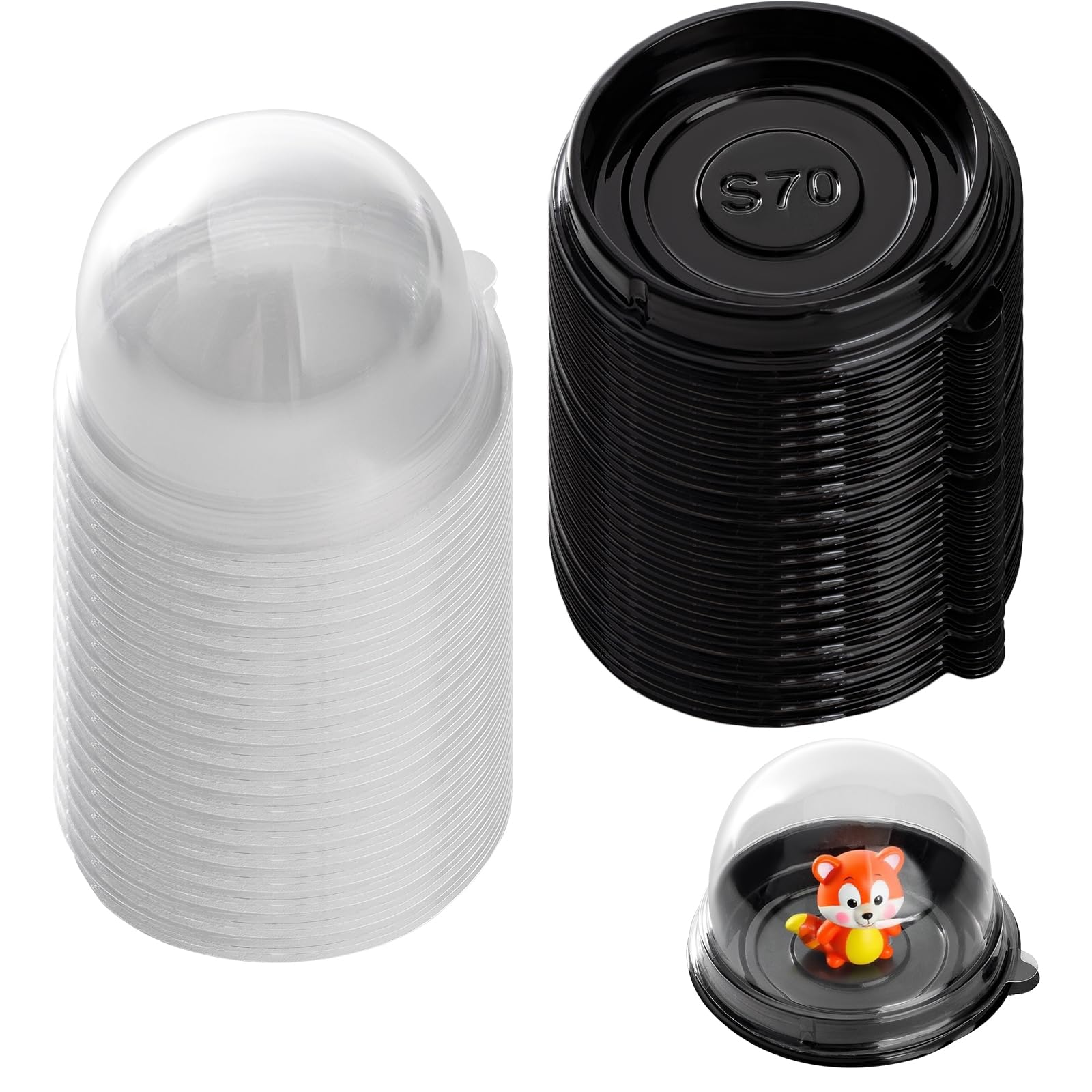 Dukrouk desk pet dome clear-top for transparent display.