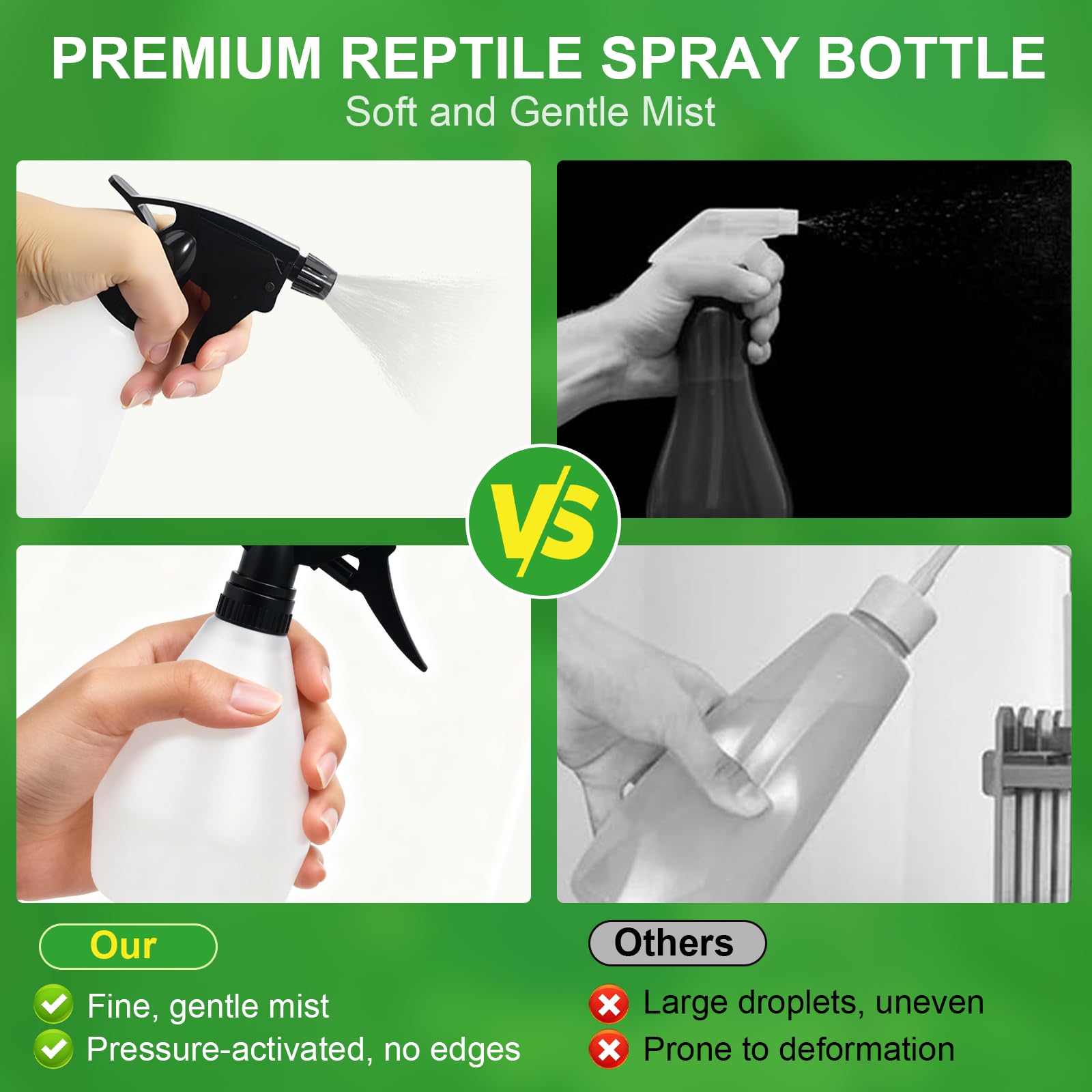 Dukrouk leak-proof seal ensures drip-free use during cleaning or misting sessions