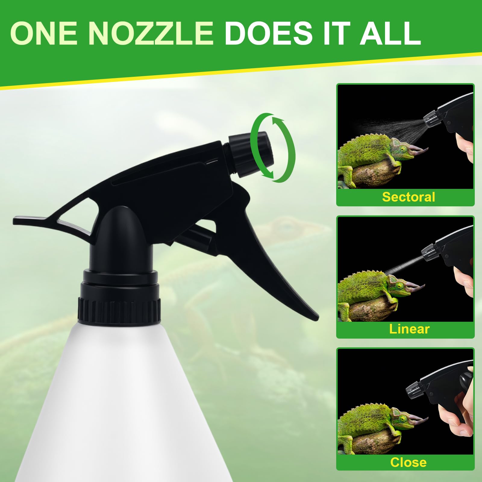 Dukrouk reptile mister nozzle adjustable for fine atomization and versatile spraying