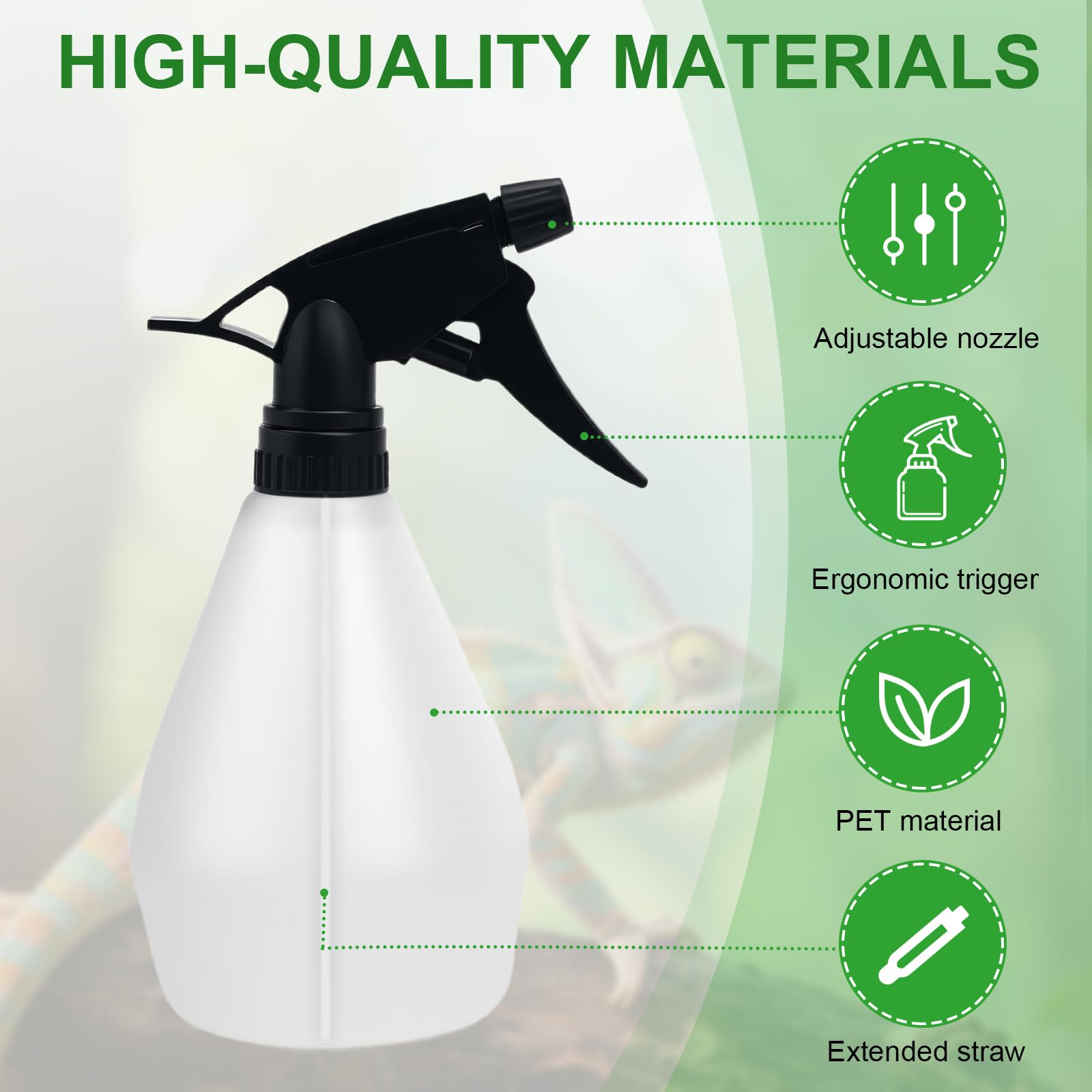 Dukrouk thick sturdy plastic bottle withstands daily handling and accidental drops