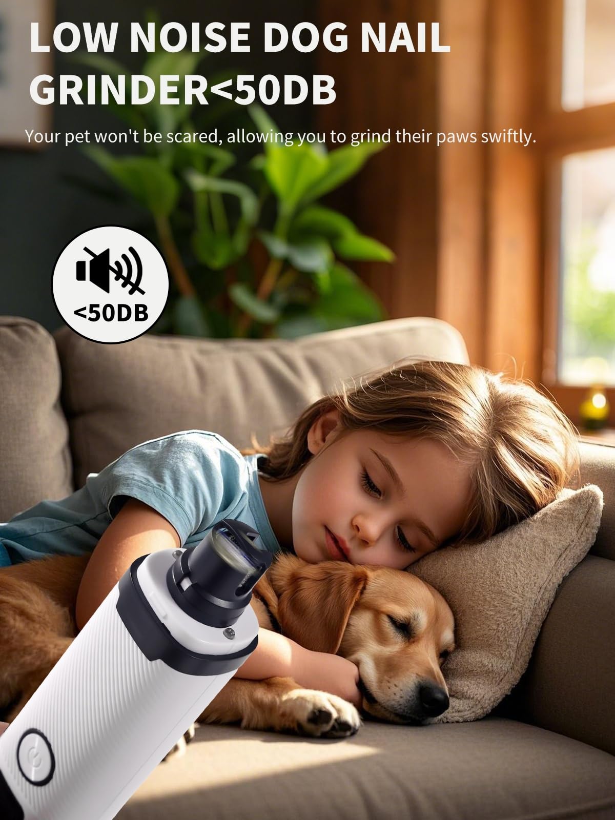 Dukuueie cordless USB-C dog nail trimmer for home or travel use