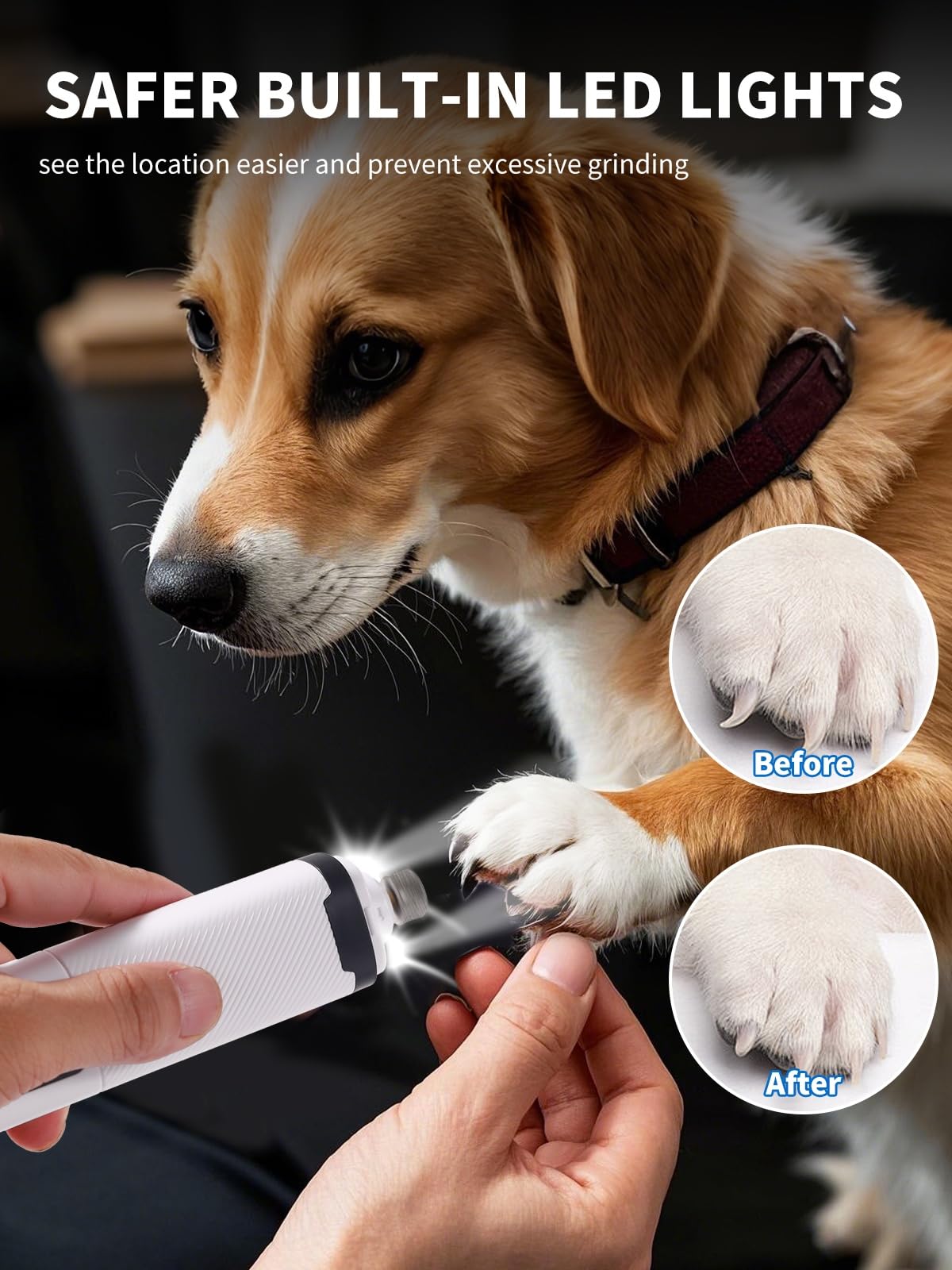 Dukuueie grinder operates quietly for calm grooming sessions