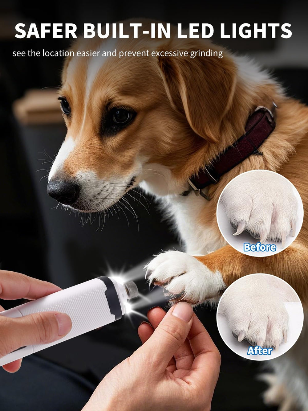 Dukuueie grinder operates quietly for calm grooming sessions