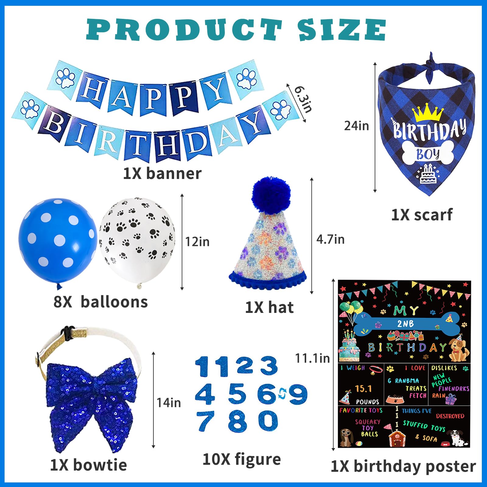 duludulu blue bowtie on dog for cute party photos