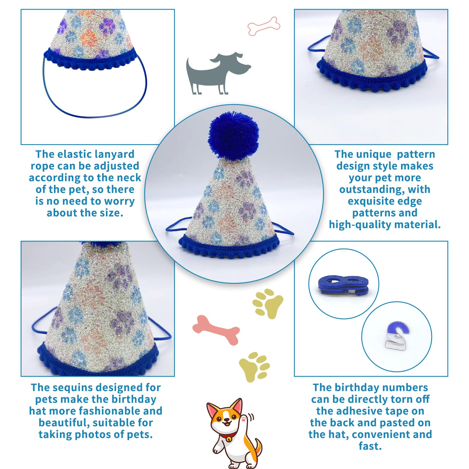 duludulu blue dot balloons brighten dog birthday table styling