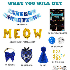duludulu cat birthday hat with adjustable elastic for a secure festive look