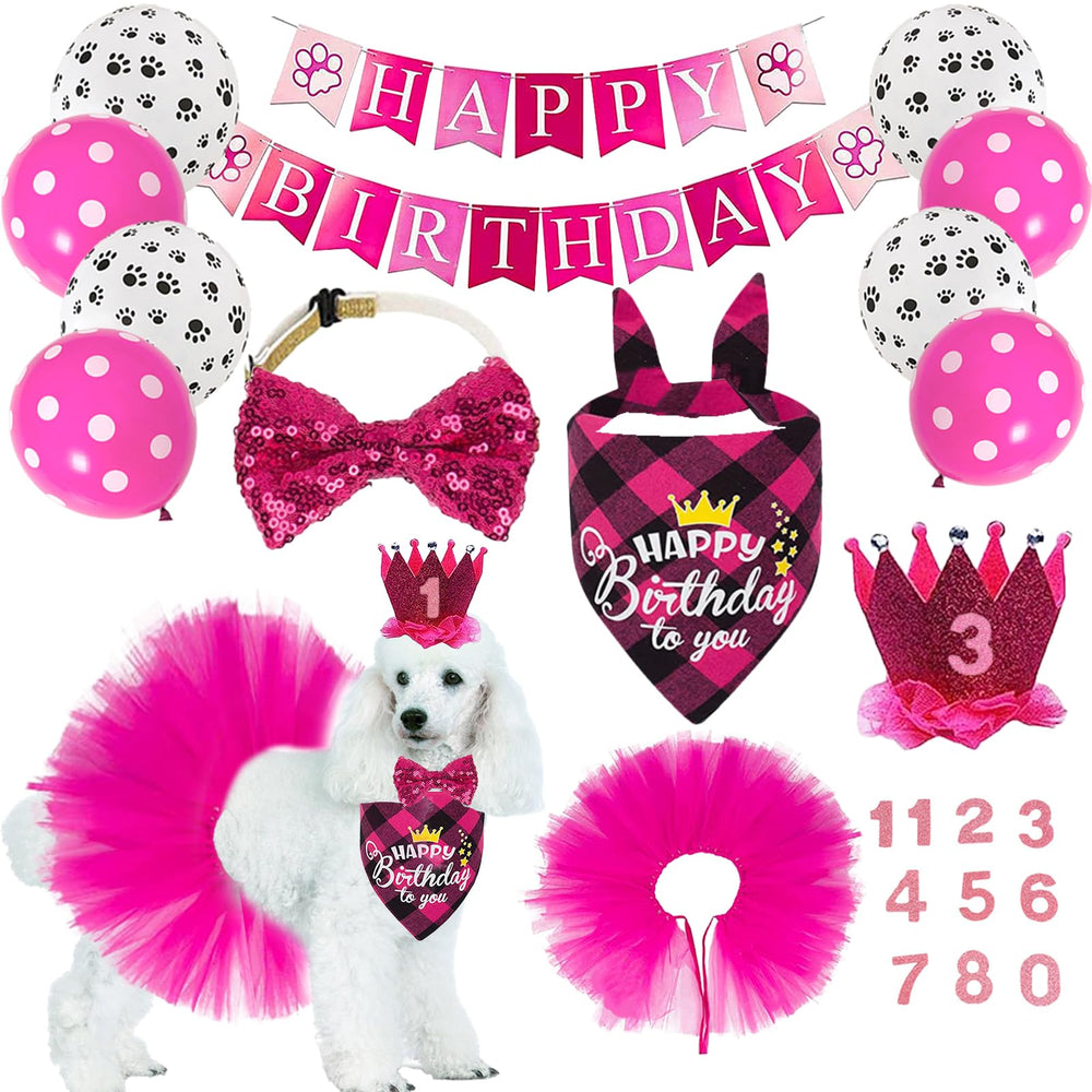 duludulu dog birthday hat with pompoms ideal for photo-ready celebrations