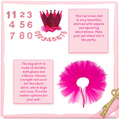 duludulu rose pink tutu for dogs perfect for birthday photos and wear