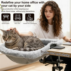 Dulvus Cat Desk Bed magnetic toy holder adds independent play during tasks