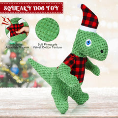 DULZILUZID teething-friendly dinosaur toy provides safe chewing and oral activity.