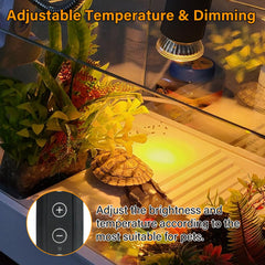 DUMILOO reptile heat lamp dimmable heat settings tailor warmth.