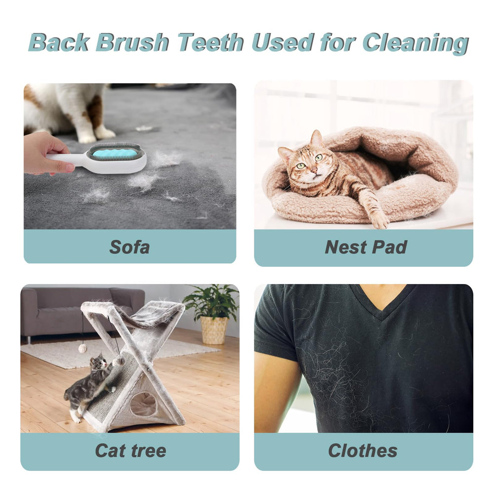 DUMPILL Water Brush ABS teeth close-up for durable, skin-safe pet hair removal.