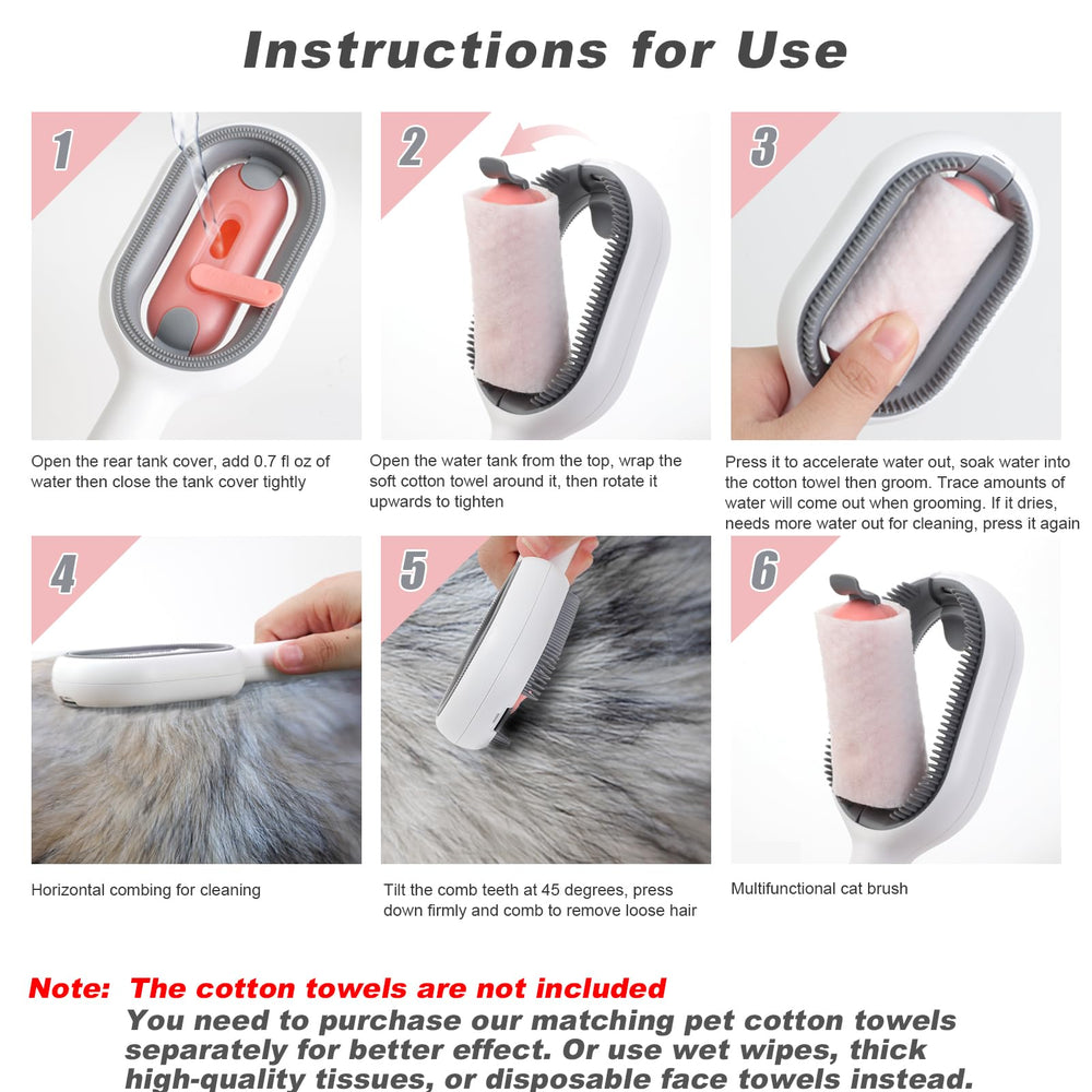 DUMPILL Water Brush with silicone water tank pad and durable teeth for easy detangling.