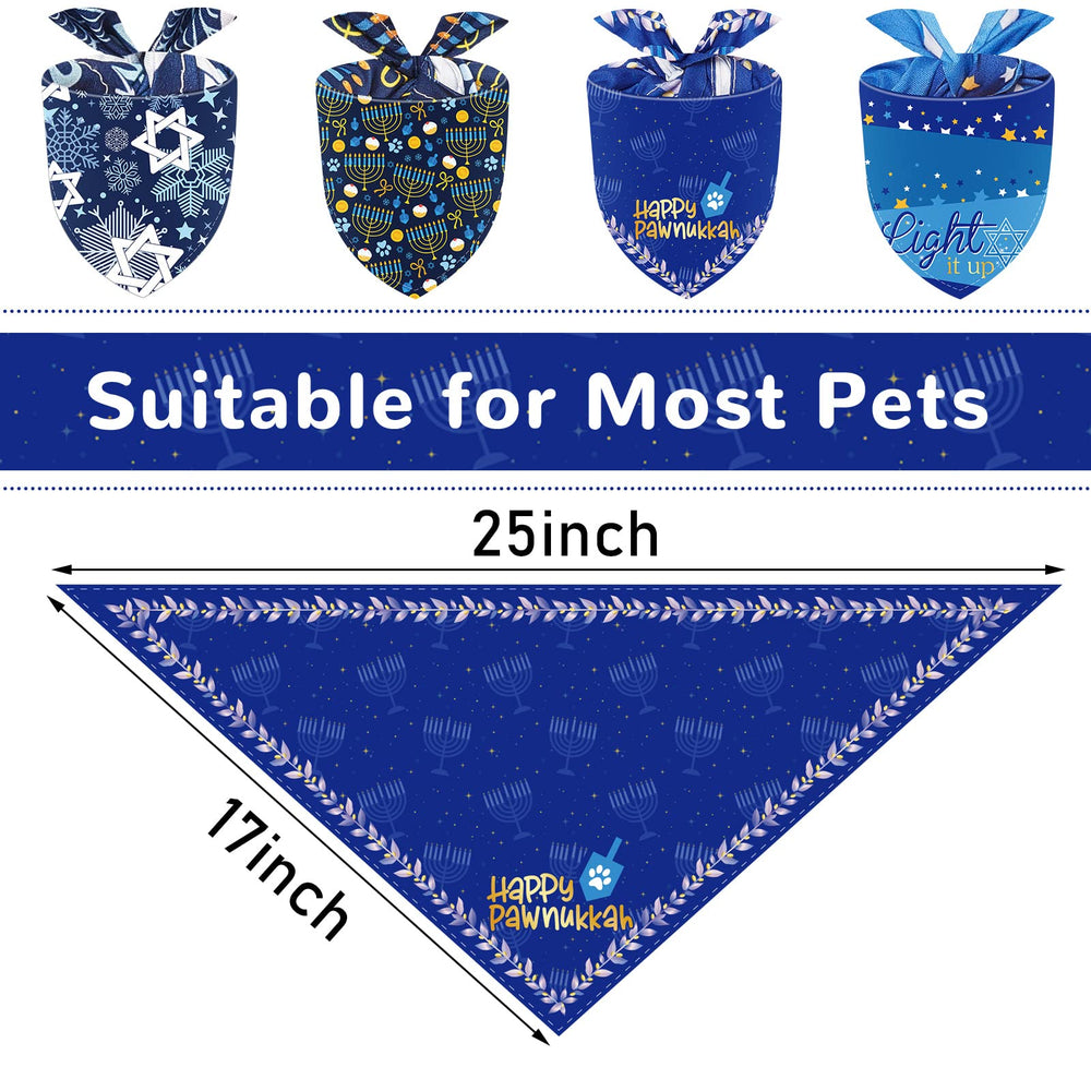Dunzy Hanukkah dog bandana menorah motif for party photos