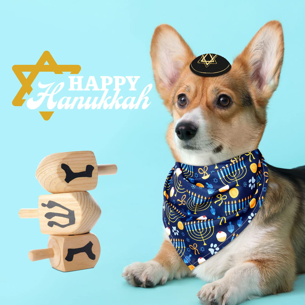 Dunzy Hanukkah dog bandana multicolor pack for coordinated looks