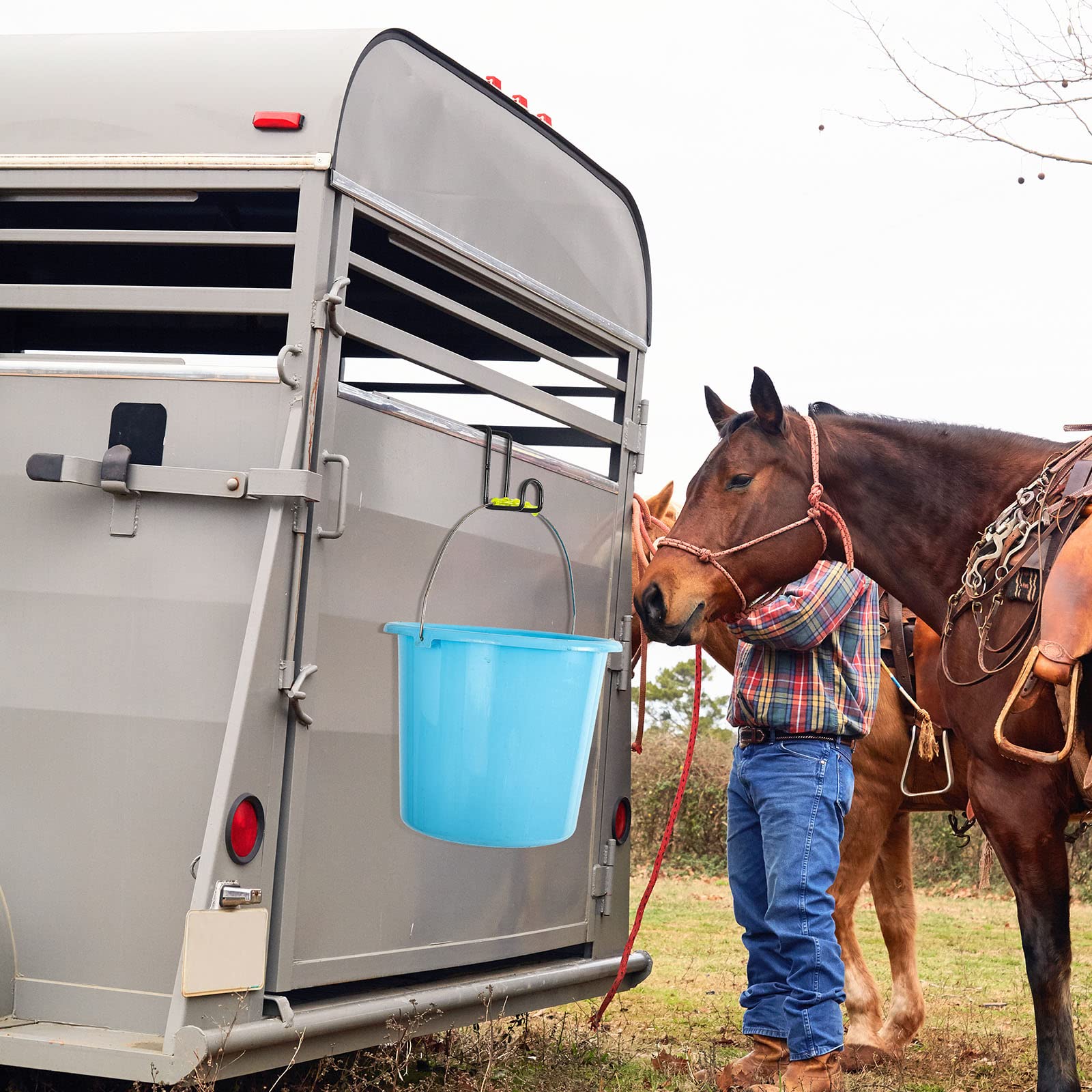 Dunzy matte-black bridle rack adds rugged style to stables