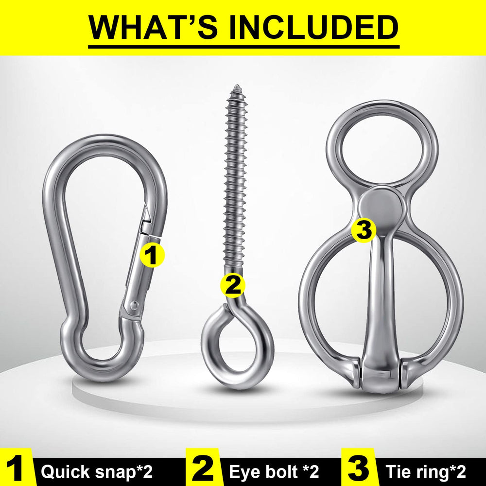 Dunzy tie rings packaging illustrating the six-piece kit ready for use