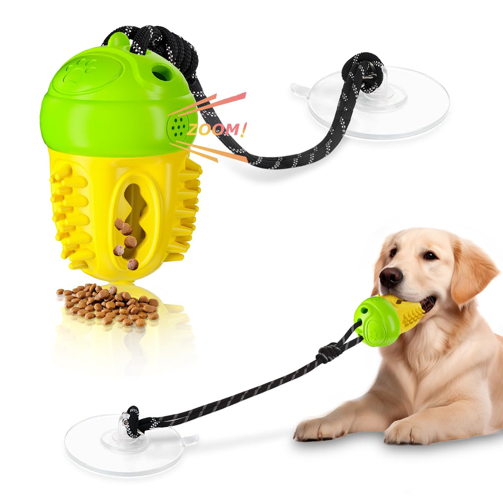 Duocharm interactive suction cup tug toy closeup showing engaging play and strong pull.