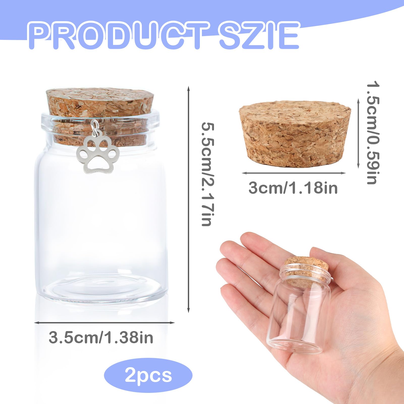 Duoxiate paw print charm stainless-steel complements the bottle, a heartfelt remembrance