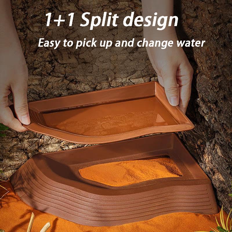 DUOYUZHIYU reptile feeding dish versatile feeding bowl for turtles, geckos, and snakes.