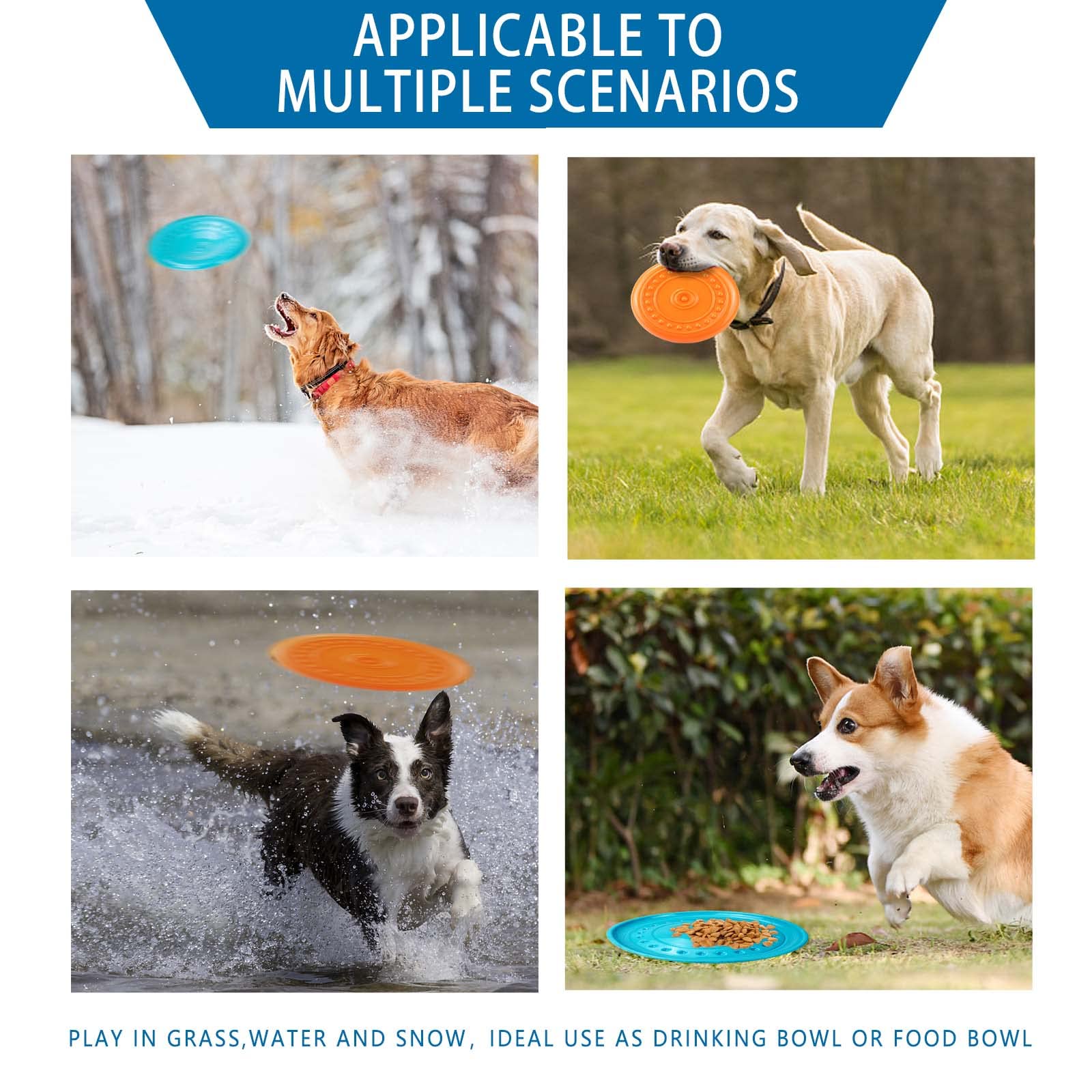 Durable Big Dog Toys aerodynamic grooved disc improves distance and catches.