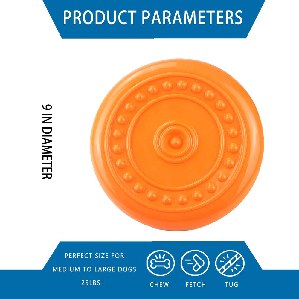 Durable Big Dog Toys dishwasher-safe disc for easy cleanup after play.