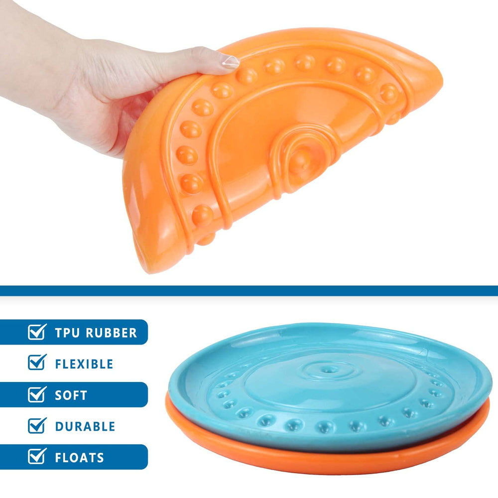 Durable Big Dog Toys soft rubber disc gentle on gums during fetch.