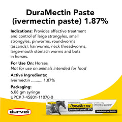 Duramectin dose syringe application demonstrates quick single-dose administration.