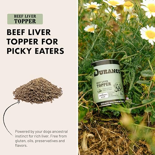 Durango dog food topper beef liver close-up reveals savory aroma