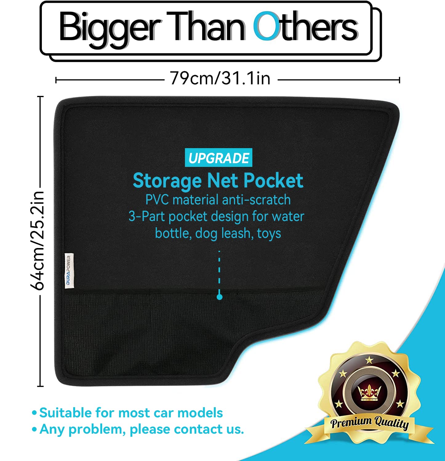 Durapower dog door protector installed on a door keeps interior surfaces clean.