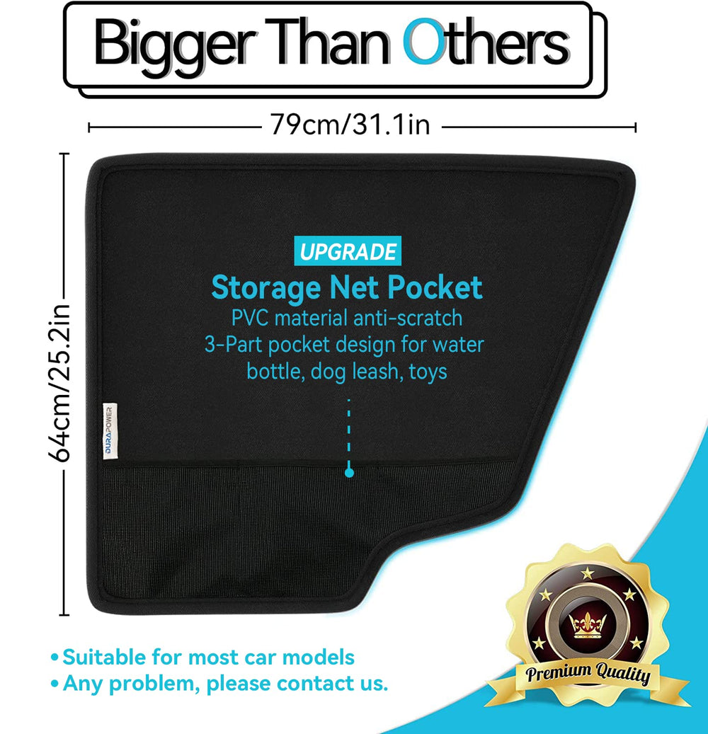 Durapower dog door protector installed on a door keeps interior surfaces clean.