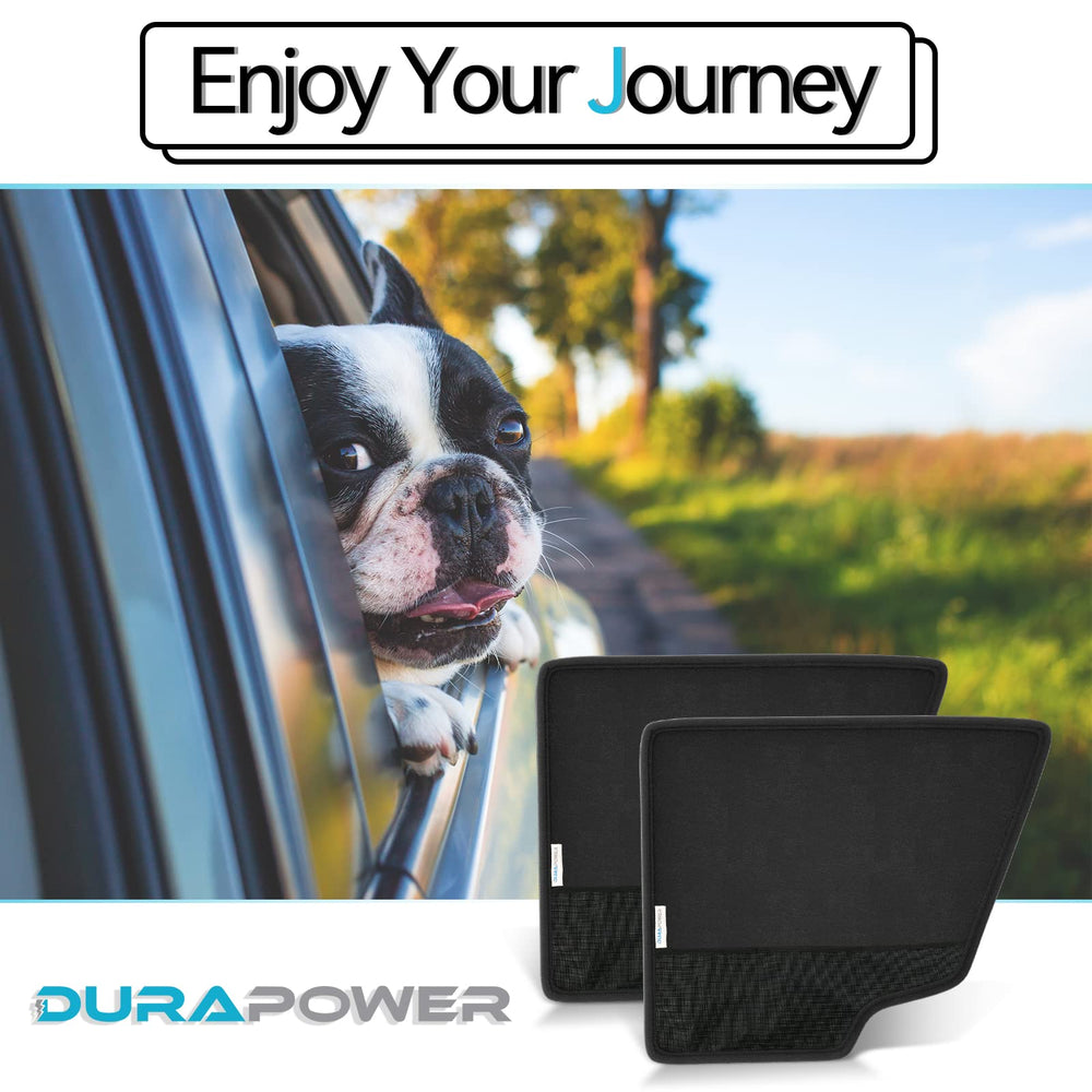 Durapower storage net bags hold water bottles and leashes within reach.