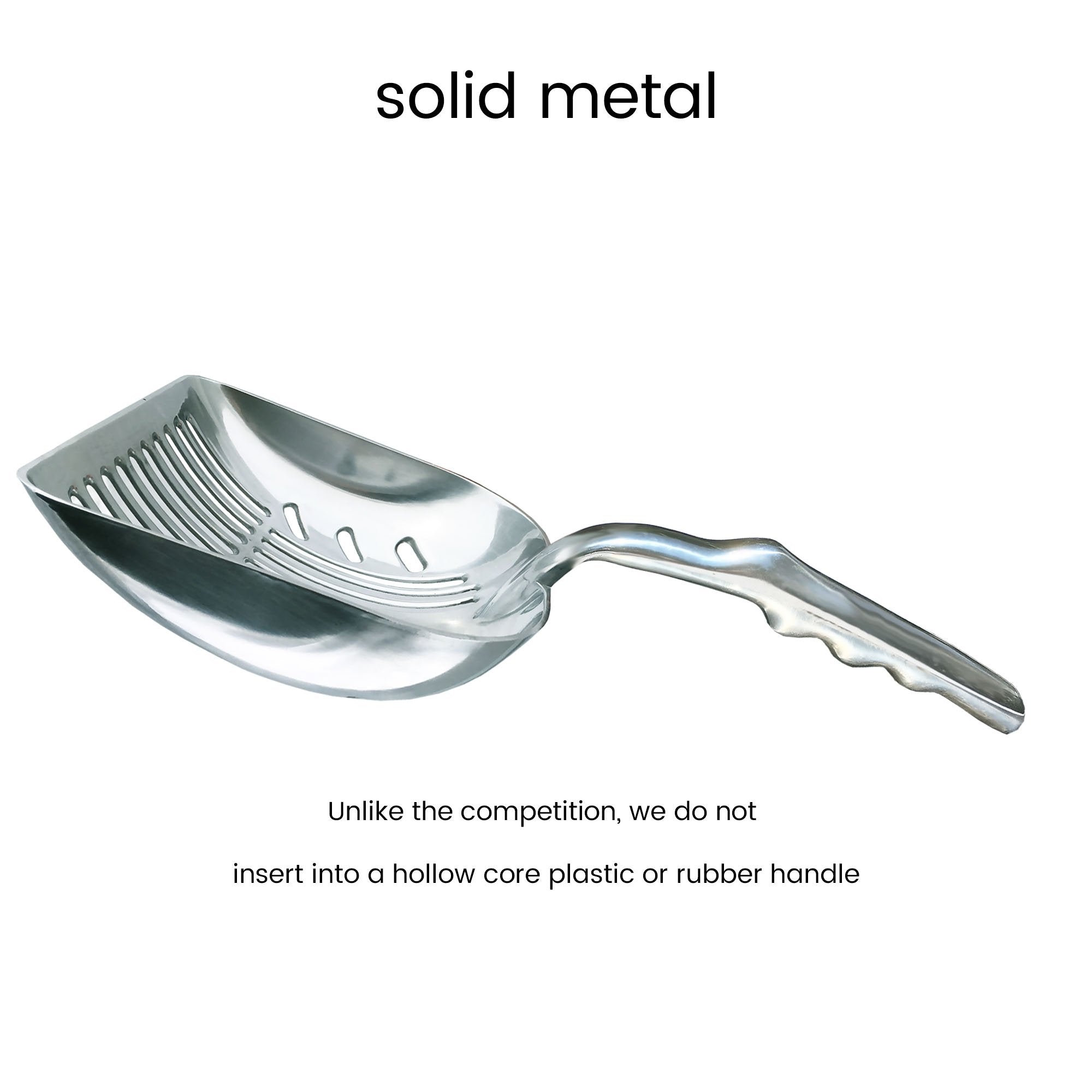 DuraScoop multicat scoop with enclosed sides for controlled, mess-reducing litter sifting