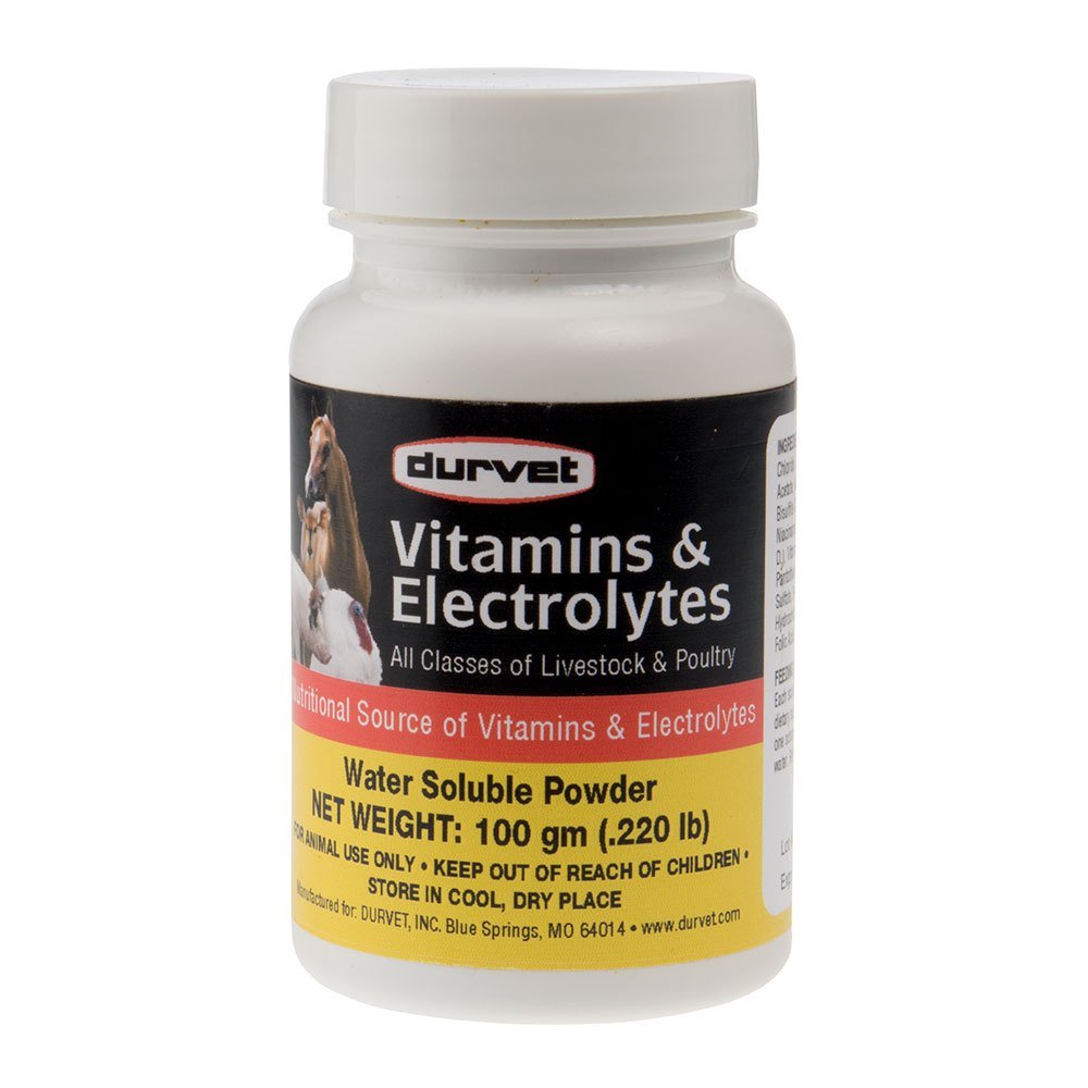 Durvet 698468 vitamins and electrolytes bottle pour supports daily livestock hydration