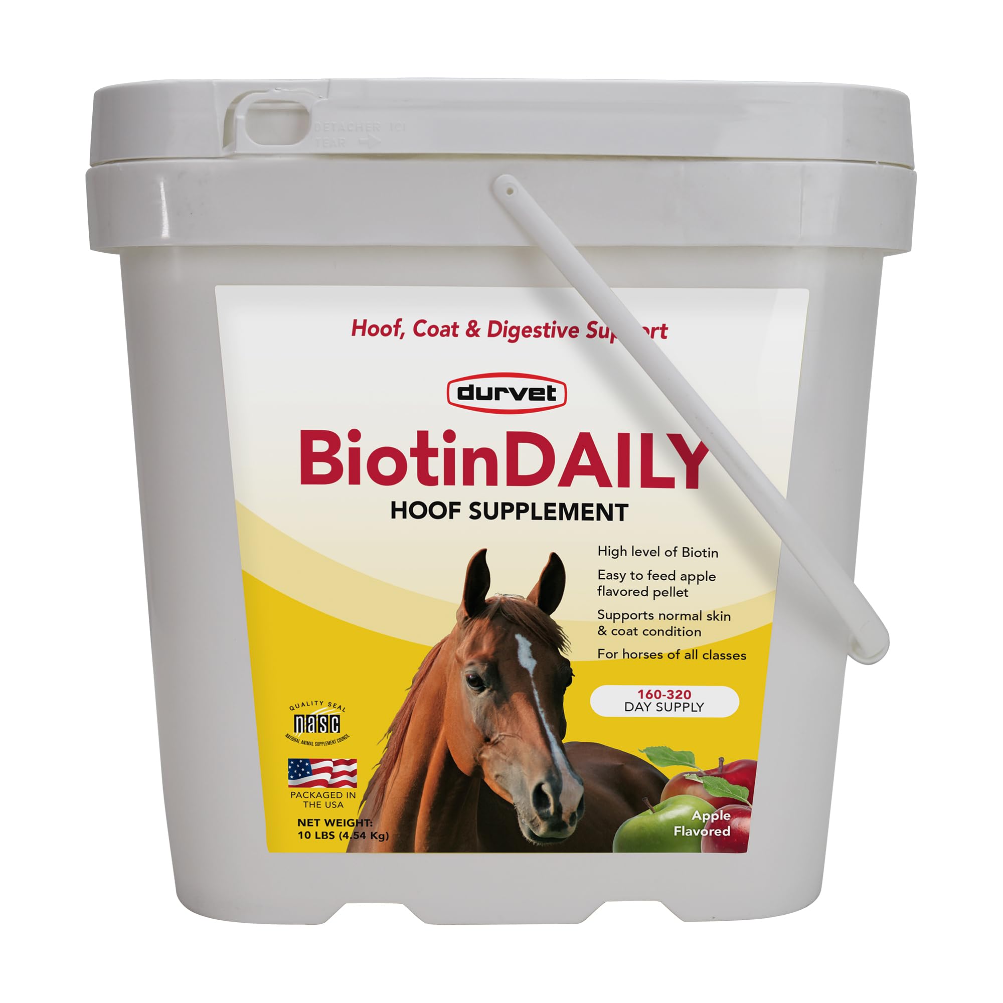 Durvet Biotin Daily flax seed meal closeup highlighting nutritional support for hoof growth