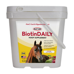 Durvet Biotin Daily flax seed meal closeup highlighting nutritional support for hoof growth