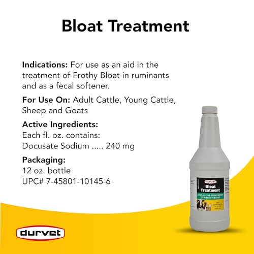 Durvet Bloat Treatment sheep-use image demonstrates versatile care for small ruminants.