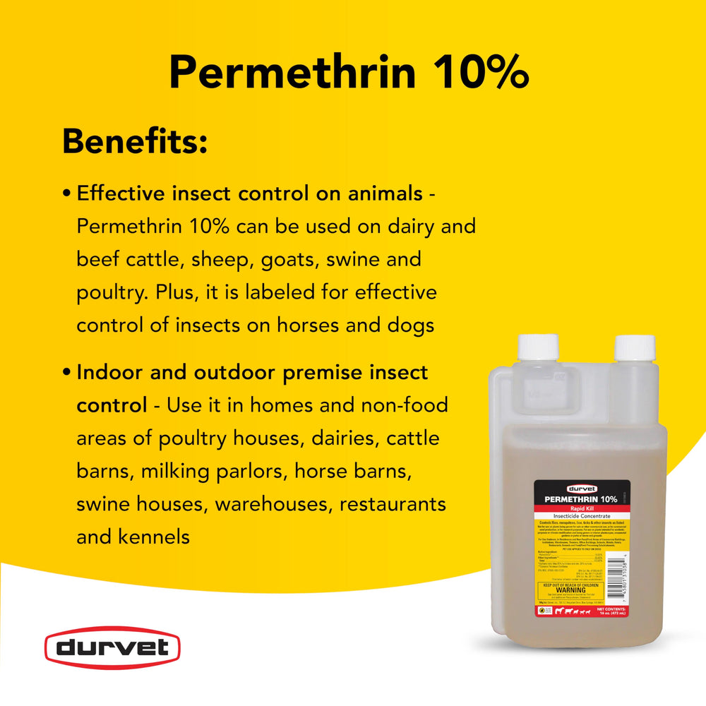 Durvet Permethrin EC 10% US-made emblem signals trusted quality