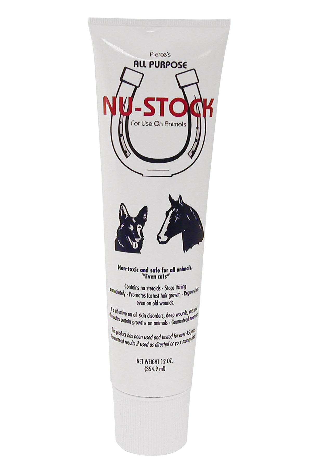 Durvet Pierce's-Nu-Stock bottle demonstrating 12 oz size for potential dog comfort support