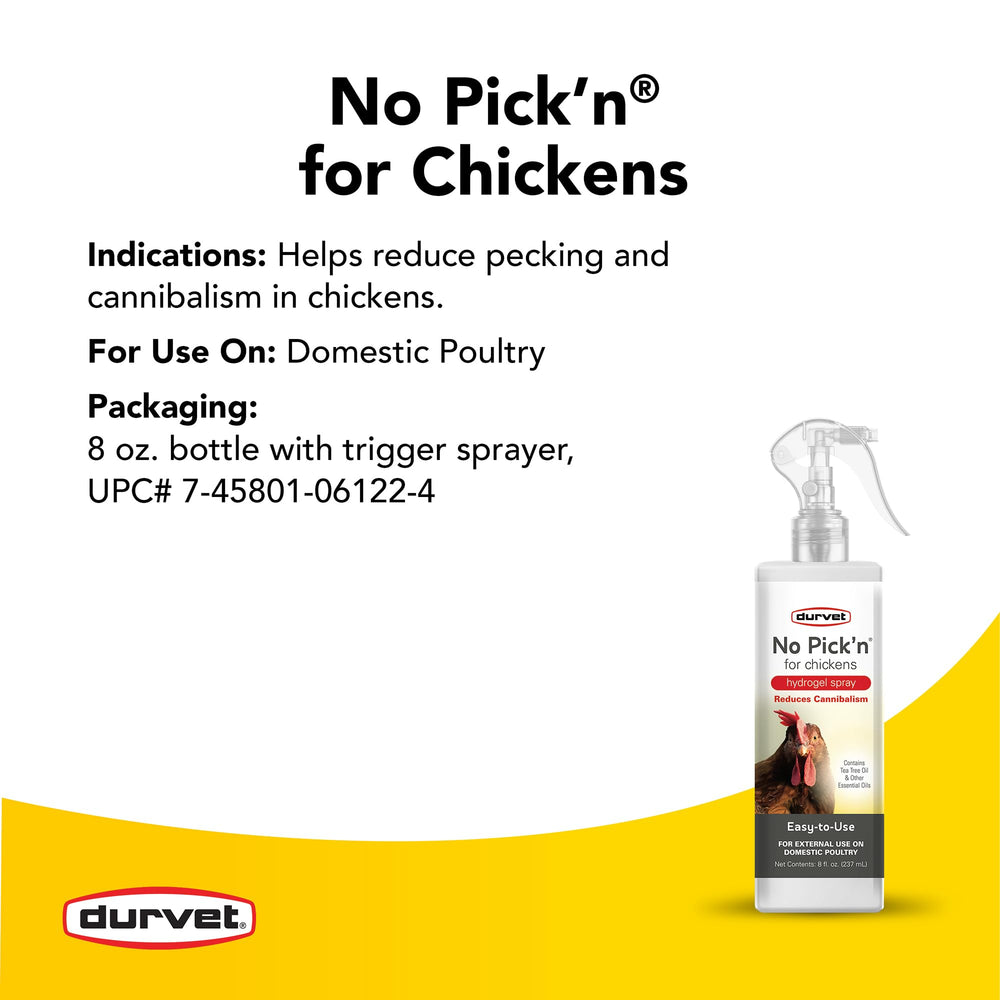 Durvet Tea Tree Oil ingredient image highlights natural essential oils for flock comfort.