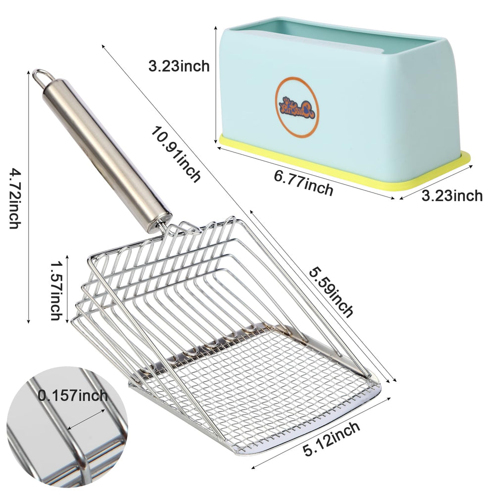DUSTNIX cat litter scoop ergonomic-circular-handle enables comfortable extended use.