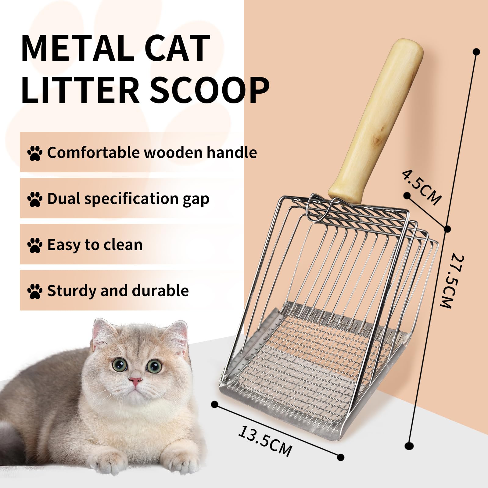 DustNIX cat litter scoop lightweight at 230 g for easy daily use.
