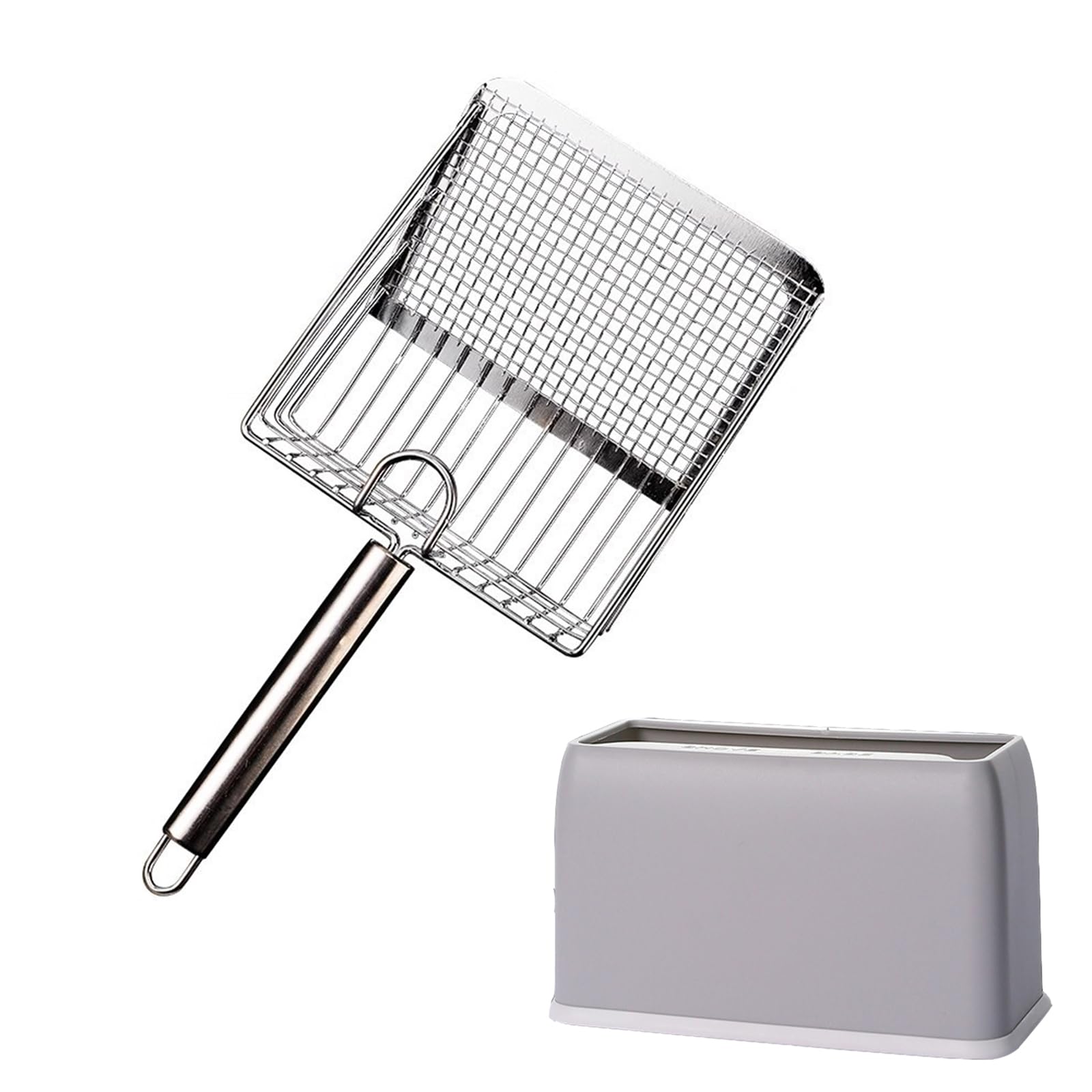 DUSTNIX cat litter scoop with metal-silvery-handle supports durable, fast cleanup.