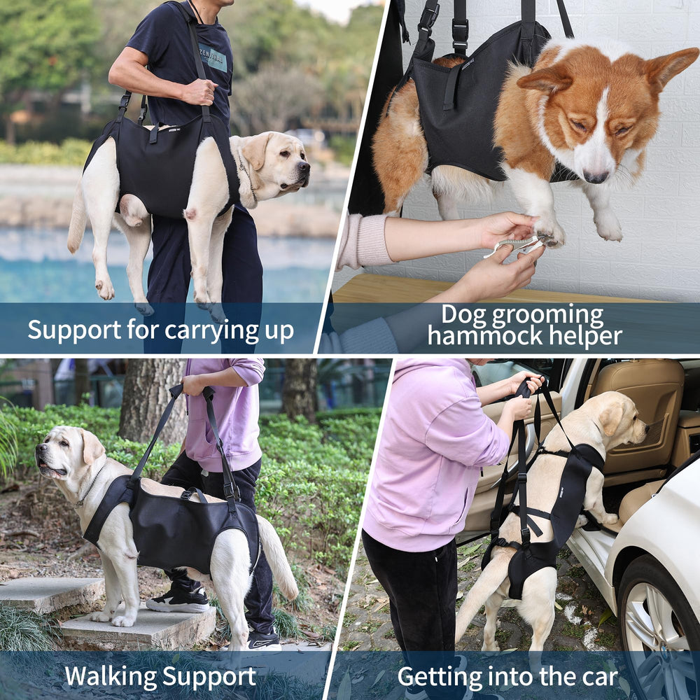 Duuclume Dog Lift Harness soft padding provides comfortable support.