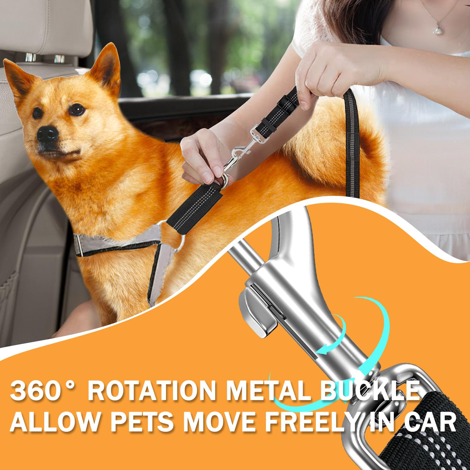 DVEDO headrest restraint clip demonstrates secure mounting for safe travels