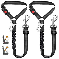 DVEDO vehicle harnesses two-pack car restraint in-car setup for pet safety